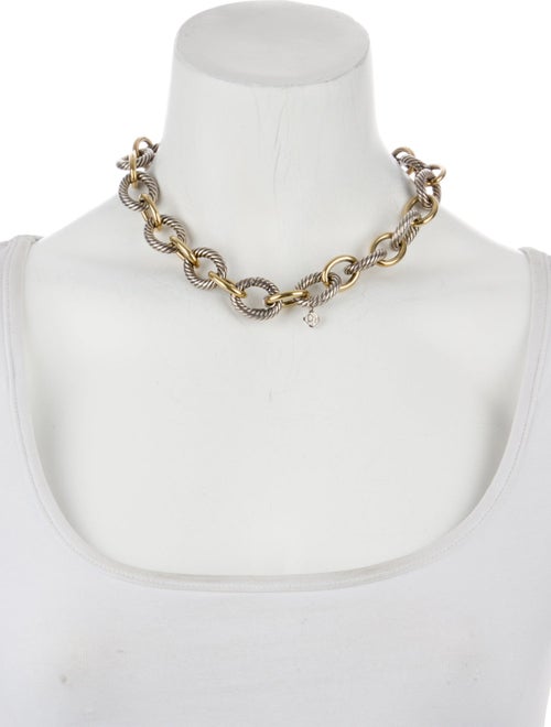 David Yurman Two-Tone Oval Link Cable Necklace