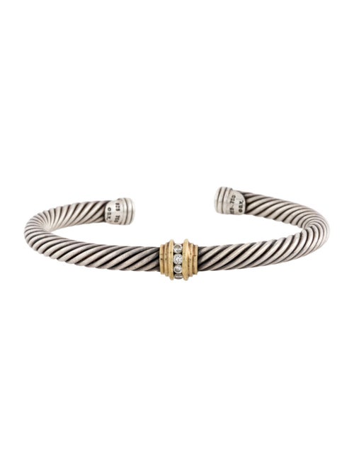 David Yurman Diamond Station Cuff Bracelet
