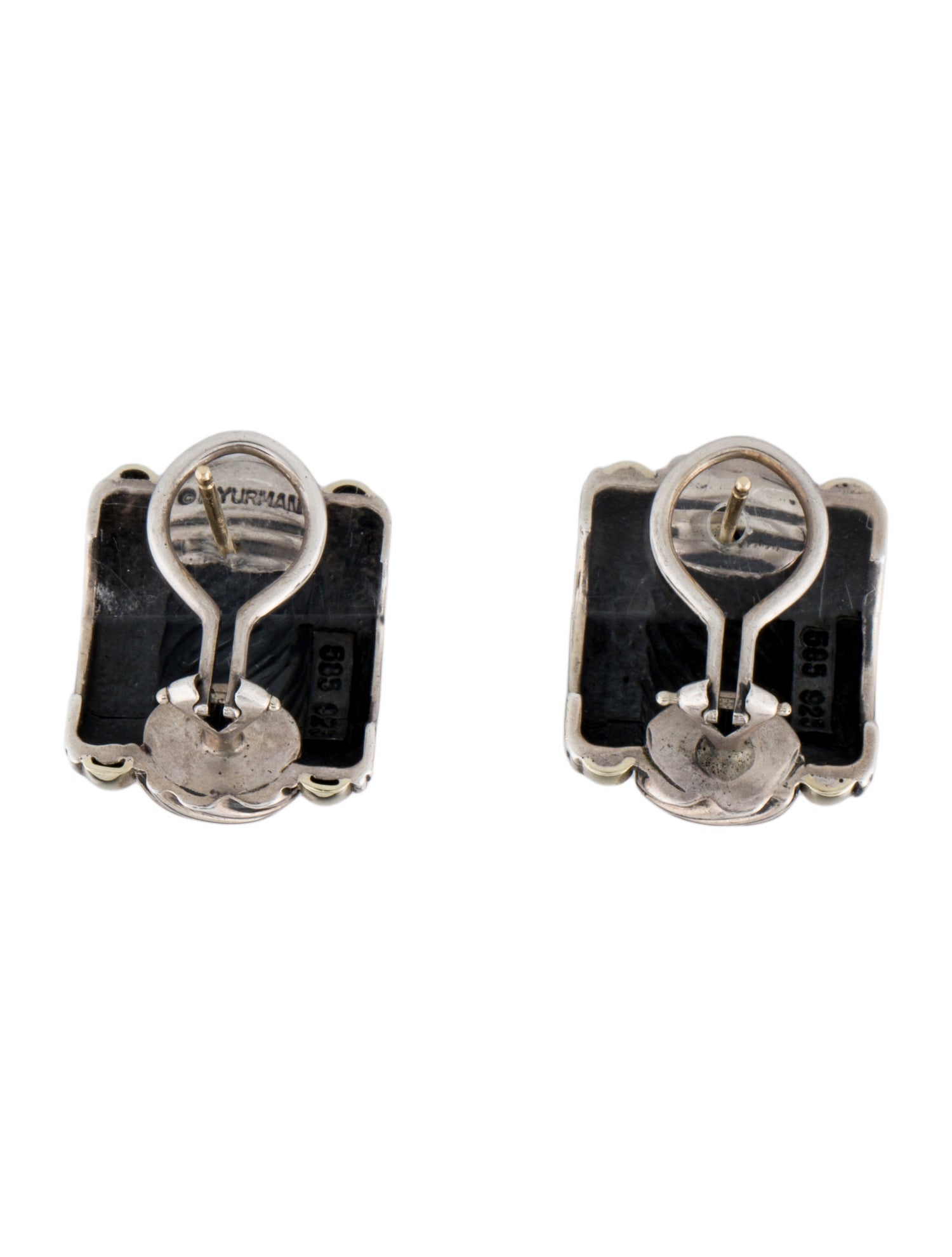 David Yurman Two-Tone Cable Earclip Earrings