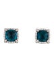 David Yurman Topaz & Diamond Châtelaine Pavé Bezel Stud Earrings