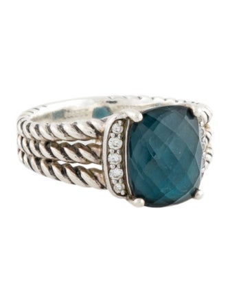 David Yurman Topaz & Diamond Petite Wheaton Ring