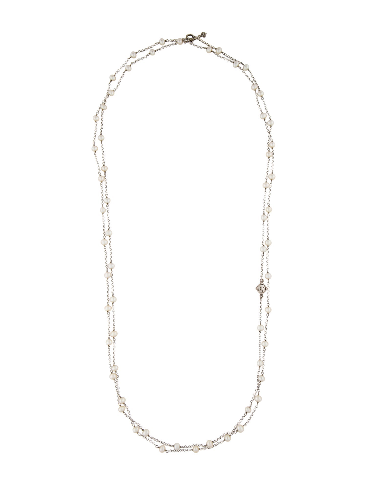 David Yurman Pearl Station Toggle Necklace