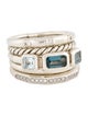 David Yurman Topaz & Diamond Stax Five Row Ring