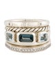 David Yurman Topaz & Diamond Stax Five Row Ring
