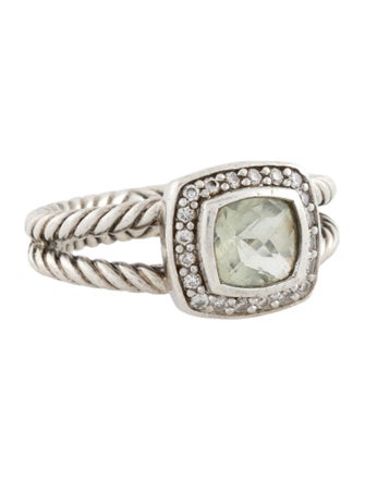 David Yurman Prasiolite & Diamond Petite Albion Ring