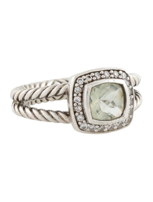 David Yurman Prasiolite & Diamond Petite Albion Ring