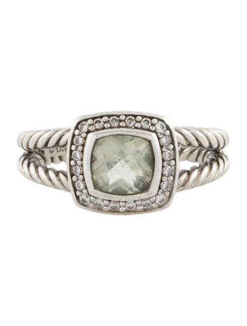 David Yurman Prasiolite & Diamond Petite Albion Ring