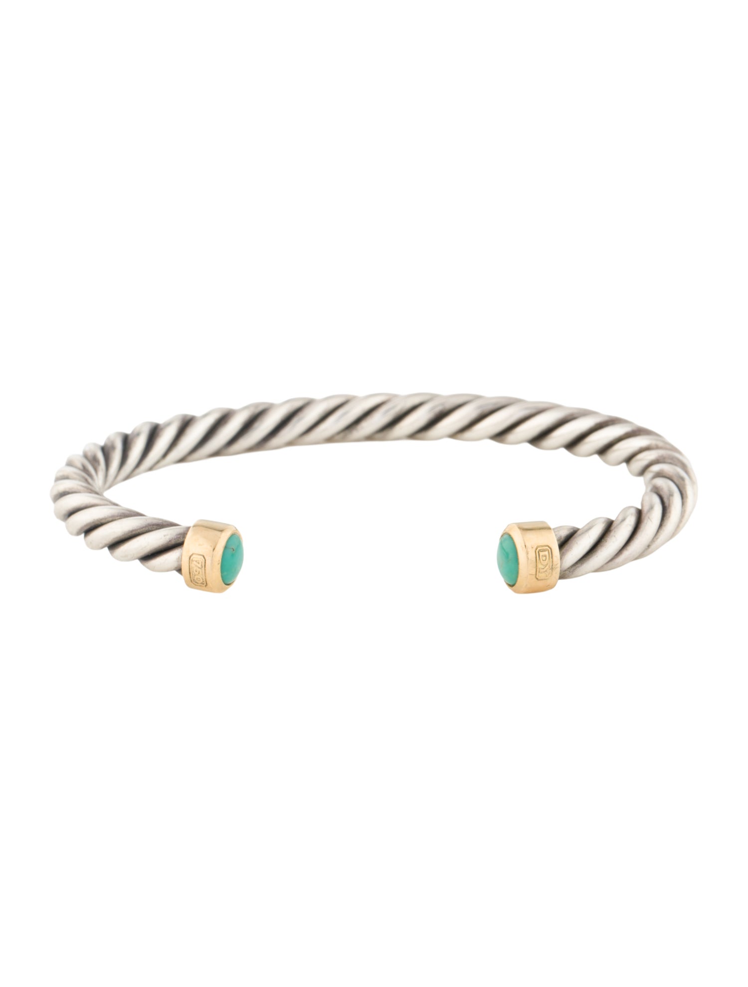 David Yurman Turquoise Cable Cuff Bracelet