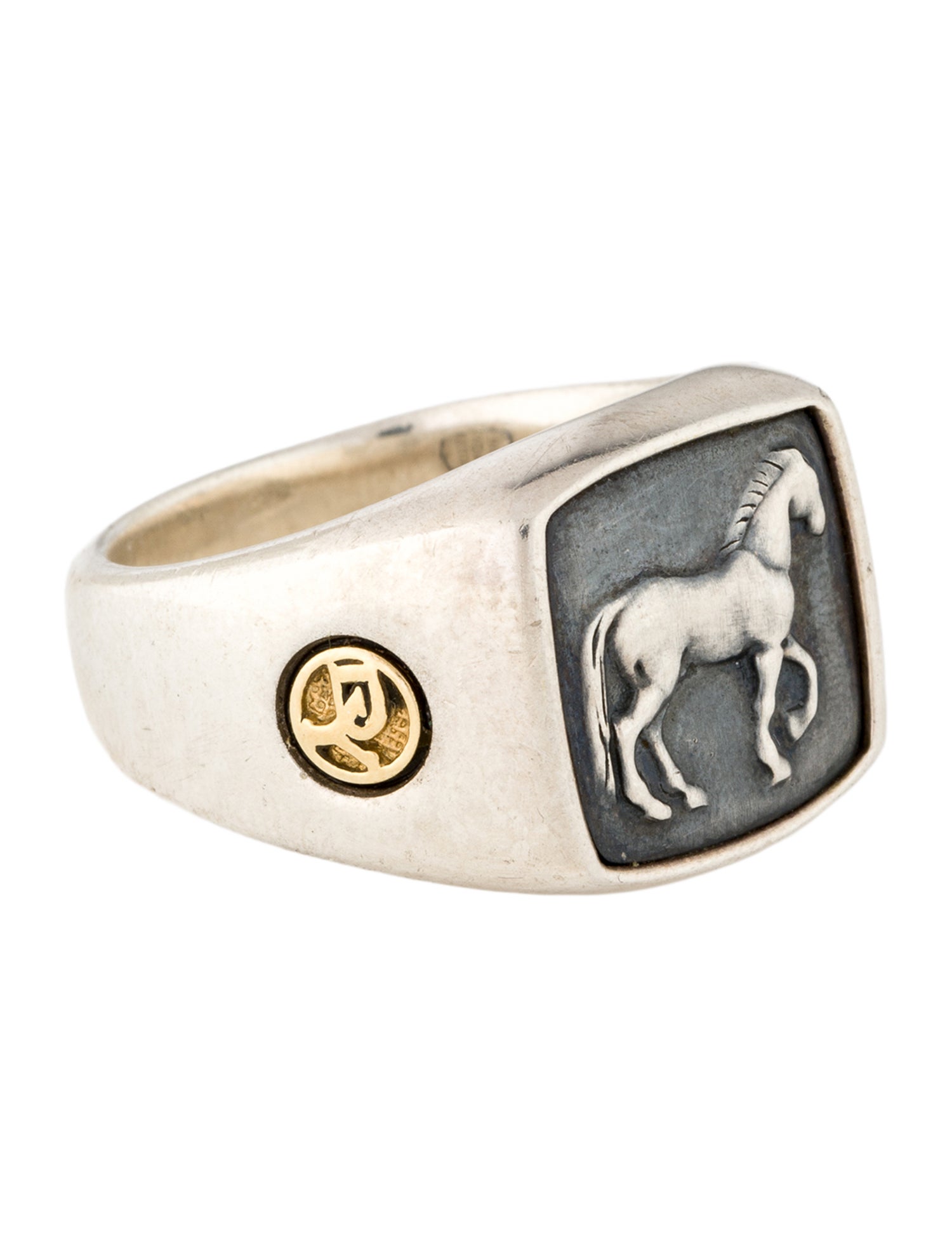 David Yurman Two-Tone Petrvs Signet Ring