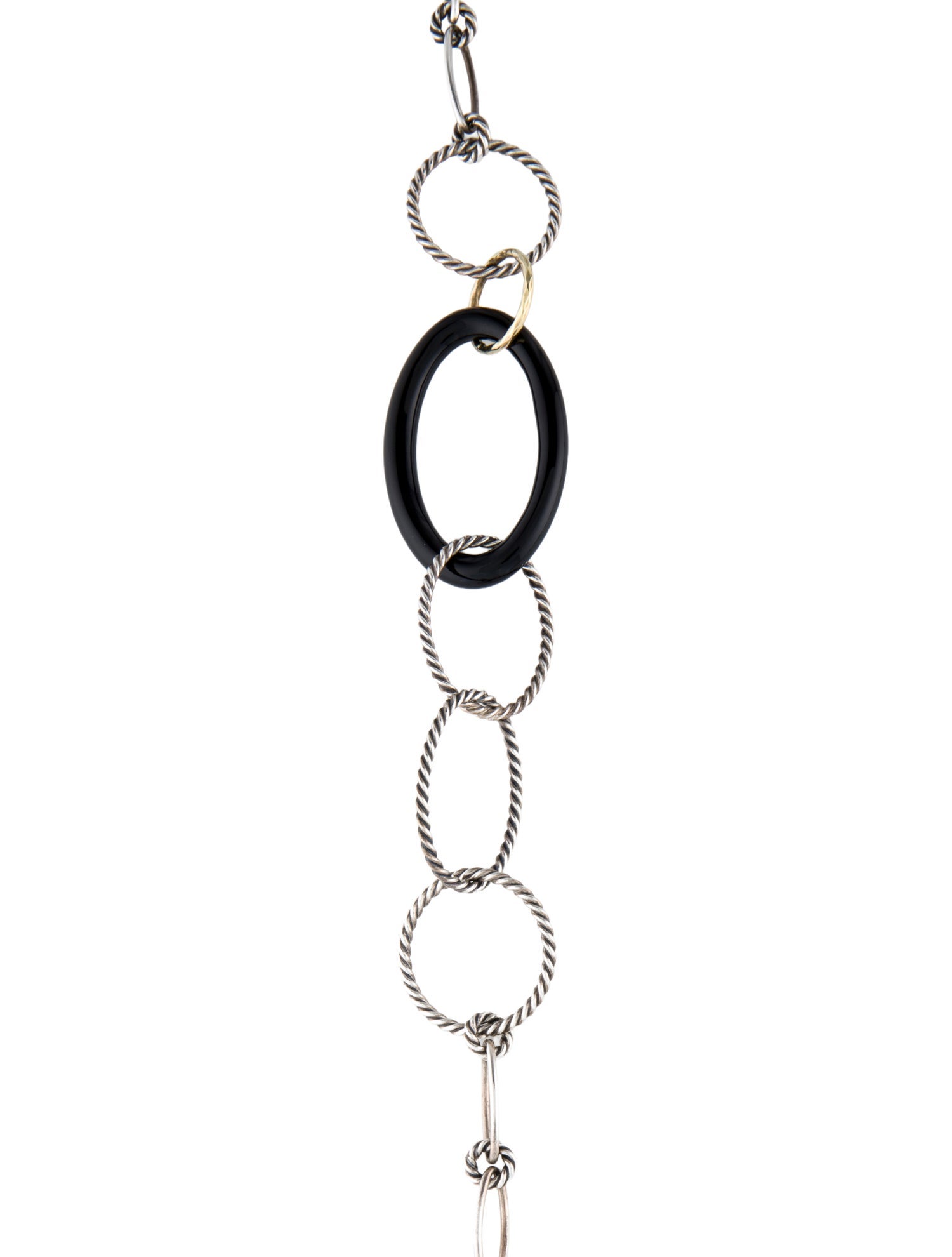 David Yurman Onyx Mobile Chain Station Necklace