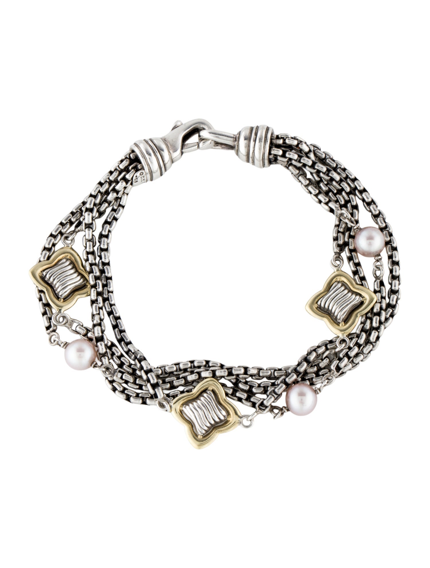 David Yurman Pearl Quatrefoil Multistrand Bracelet