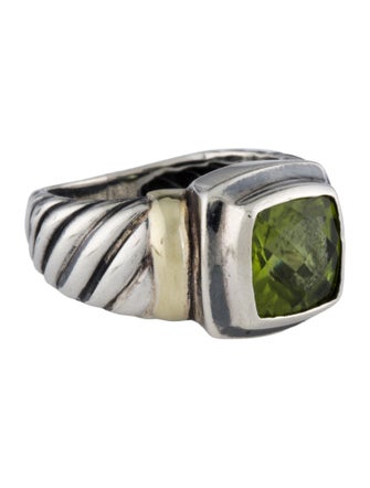 David Yurman Peridot Cable Cocktail Ring