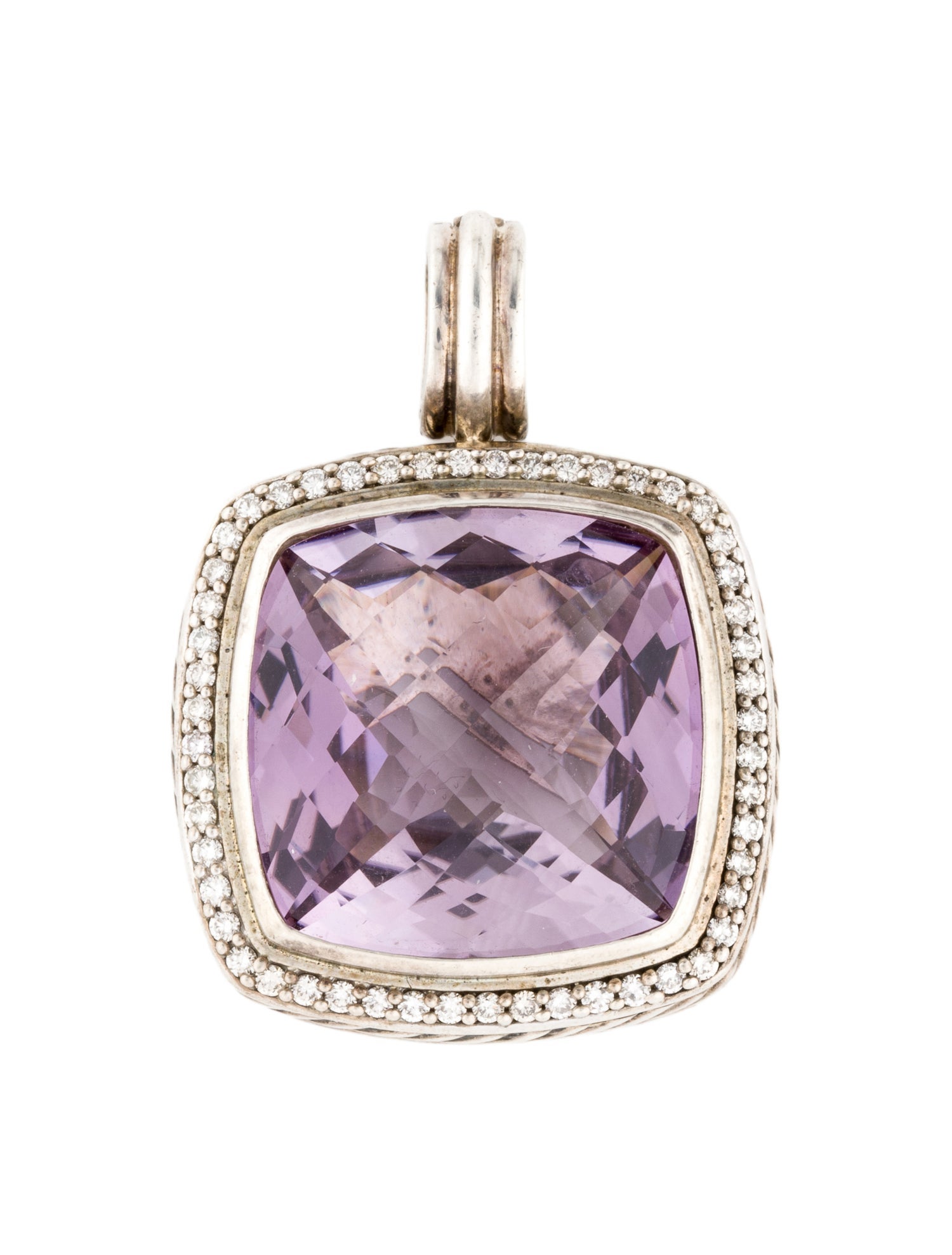 David Yurman Amethyst & Diamond Albion Pendant