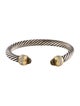 David Yurman Citrine & Diamond Cable Cuff Bracelet
