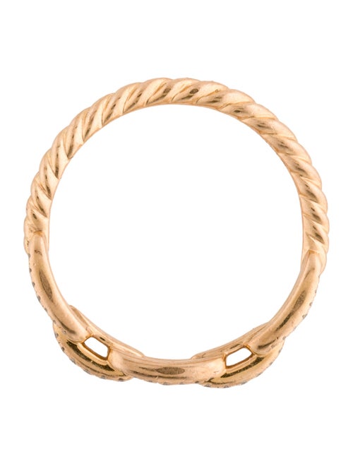 David Yurman 18K Diamond Stax Chain Link Band
