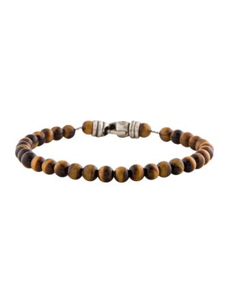 David Yurman Tiger's Eye Quartz Spiritual Bead Bracelet