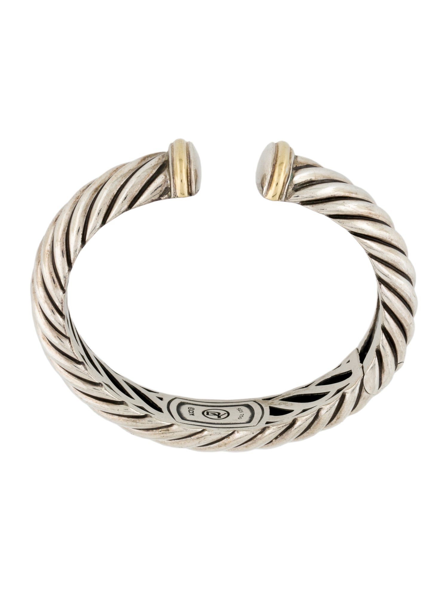 David Yurman Two-Tone Sculpted Cable Bracelet