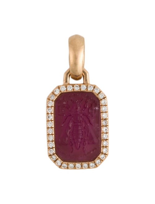 David Yurman 18K Rubellite & Diamond Petrvs Bee Amulet