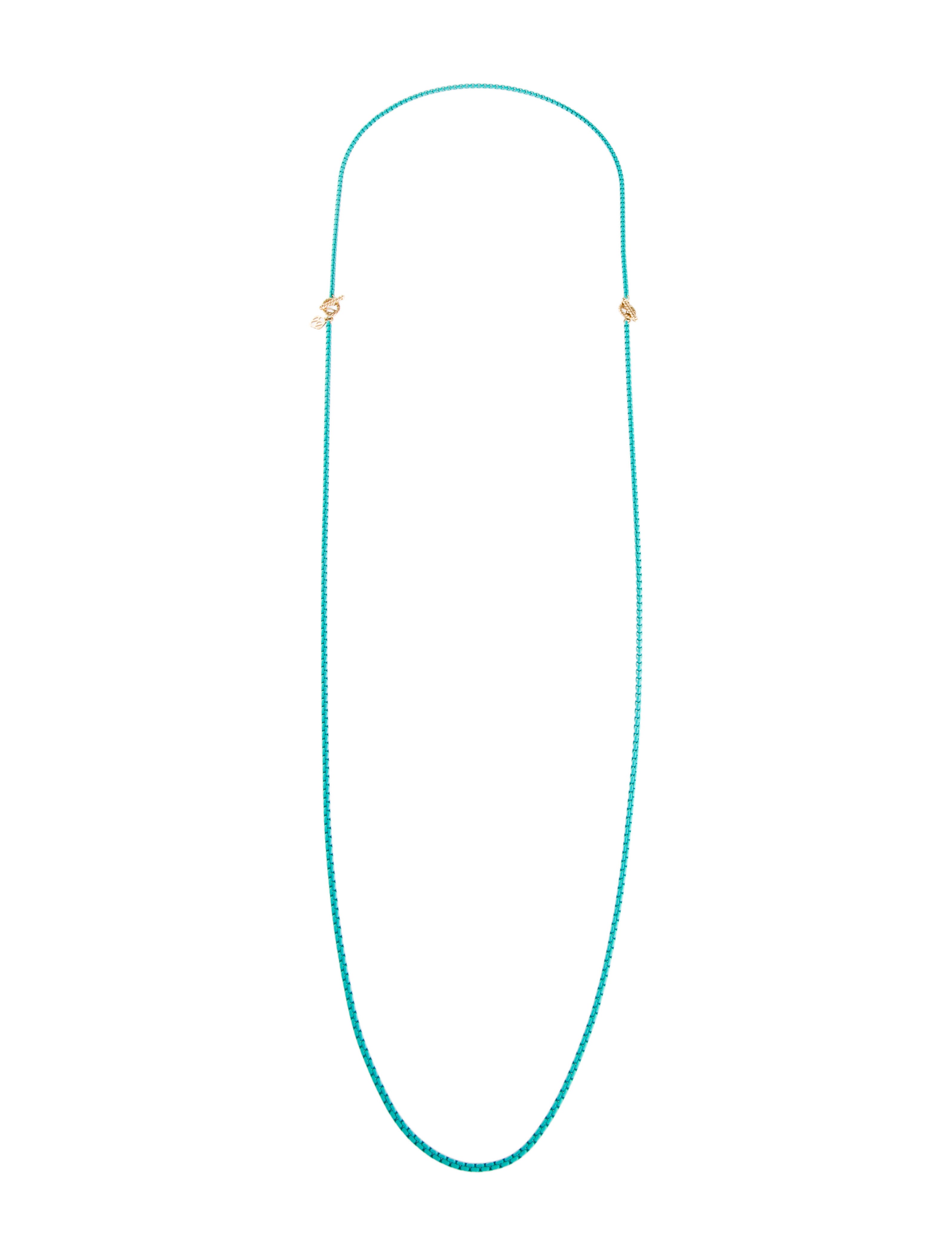 David Yurman 14K Acrylic Bel Aire Chain Necklace