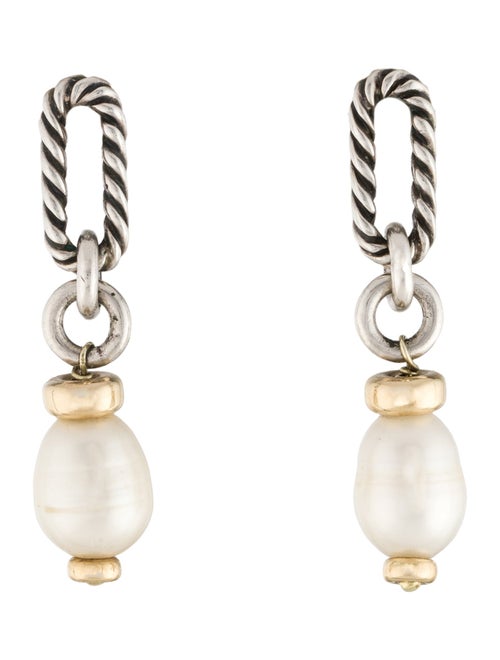 David Yurman Pearl Chain Drop Earrings