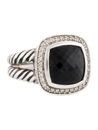 David Yurman Onyx & Diamond Albion Cocktail Ring