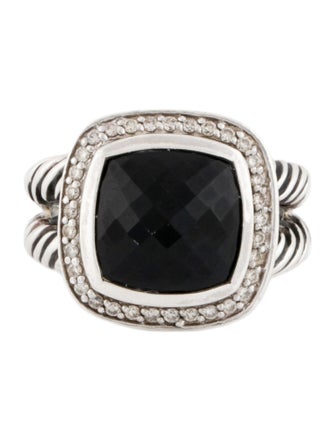 David Yurman Onyx & Diamond Albion Cocktail Ring
