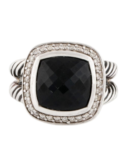 David Yurman Onyx & Diamond Albion Cocktail Ring