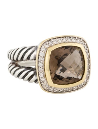 David Yurman Smoky Quartz & Diamond Albion Cocktail Ring
