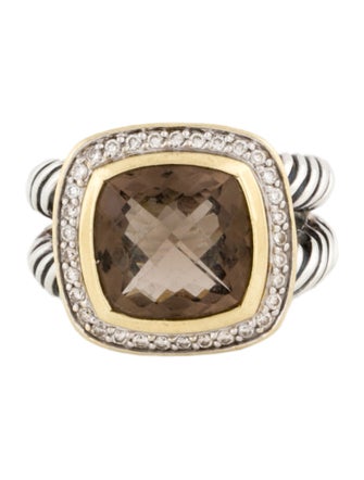 David Yurman Smoky Quartz & Diamond Albion Cocktail Ring