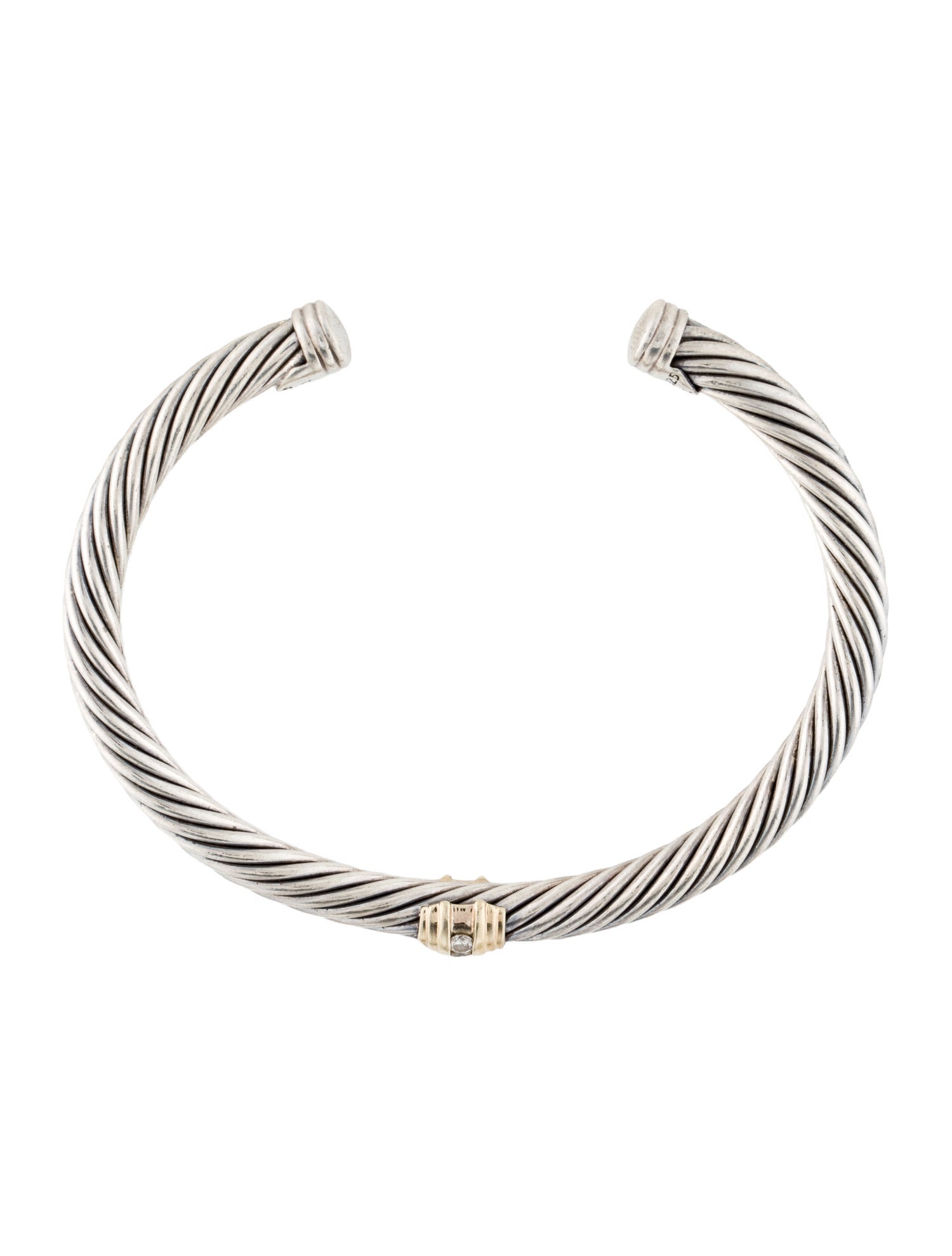 David Yurman Diamond Station Cuff Bracelet