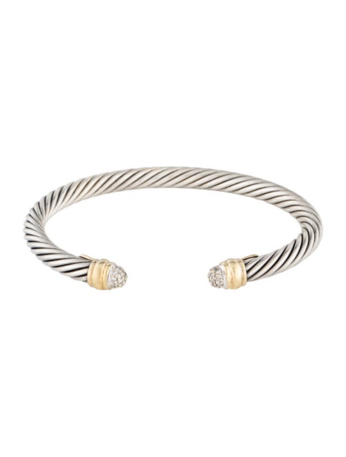 David Yurman Diamond Classic Cable Cuff Bracelet