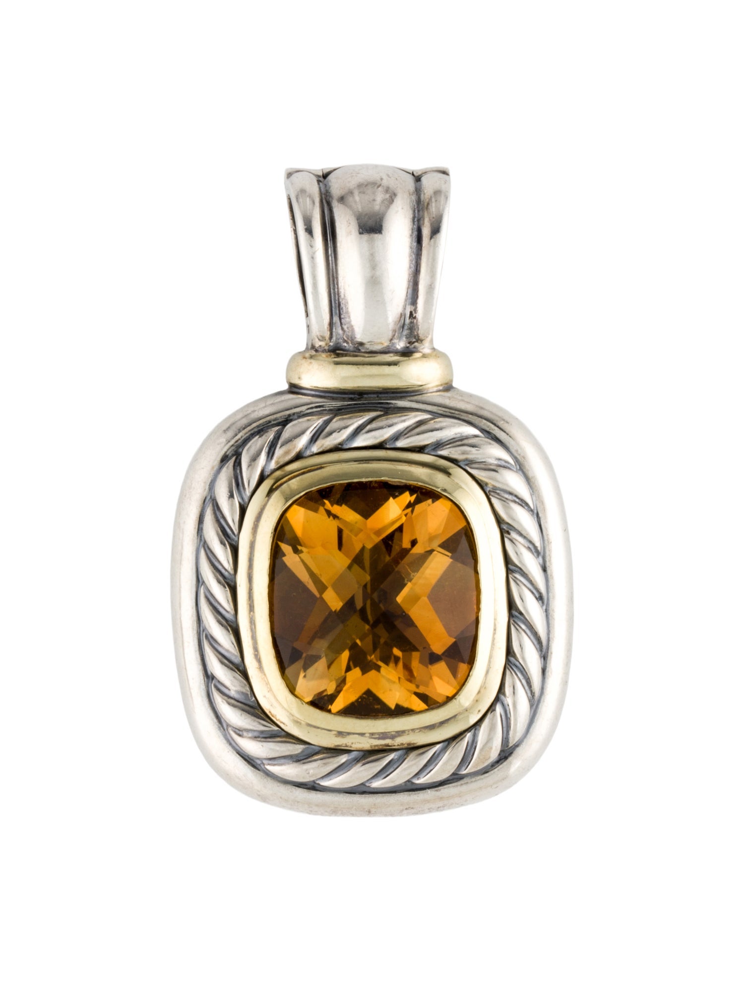 David Yurman Citrine Albion Enhancer Pendant