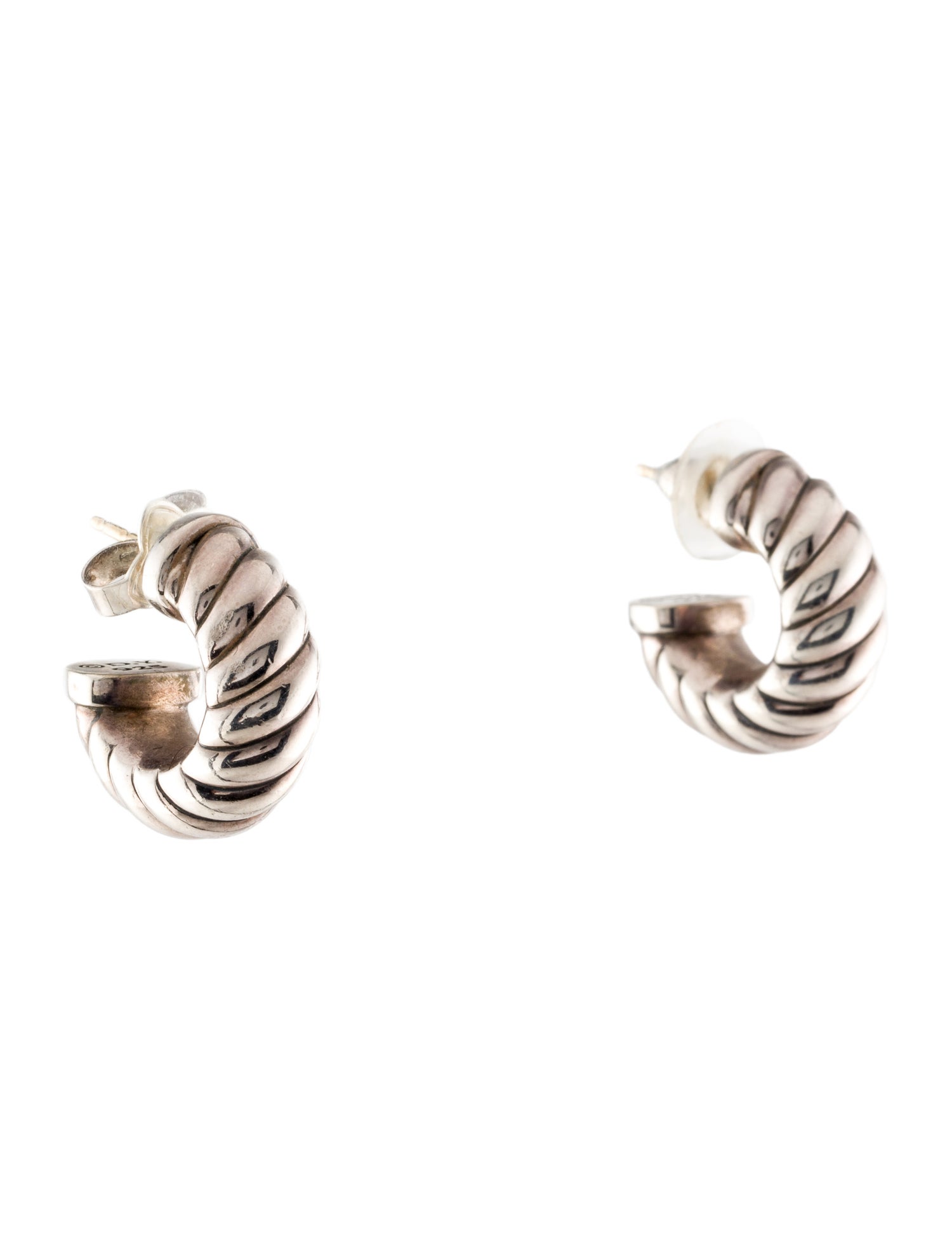 David Yurman Sculpted Cable Shrimp Earrings