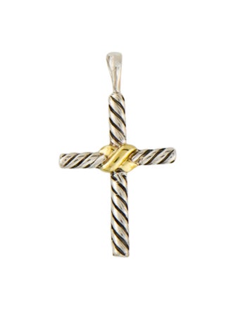 David Yurman Two-Tone Petite X Cross Pendant