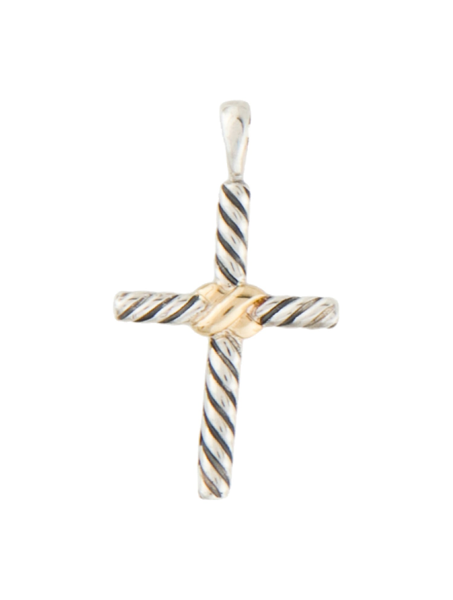 David Yurman Two-Tone Petite X Cross Pendant