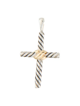 David Yurman Two-Tone Petite X Cross Pendant