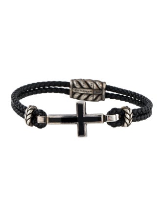 David Yurman Onyx Streamline Cross Station Bracelet