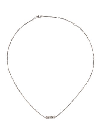 David Yurman Diamond Petite Buckle Necklace