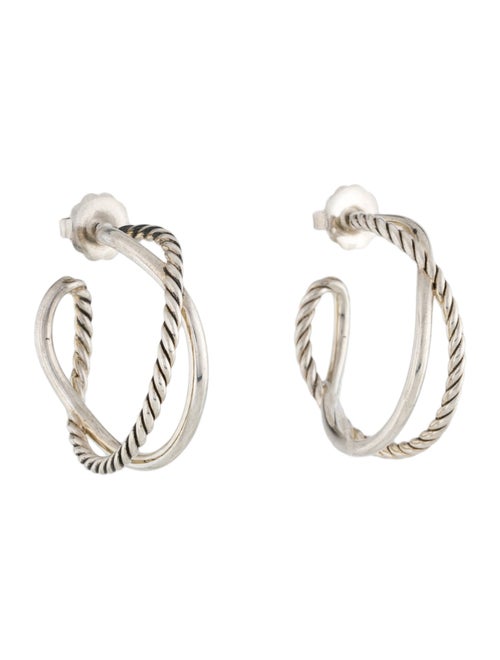 David Yurman Crossover Hoop Earrings