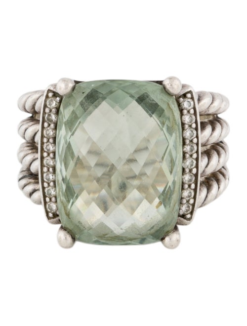 David Yurman Prasiolite & Diamond Wheaton Cocktail Ring