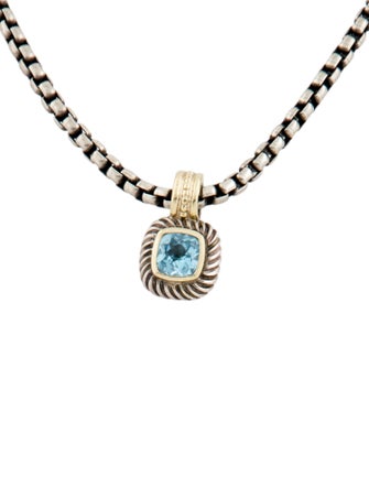 David Yurman Two-Tone Topaz Albion Pendant Necklace