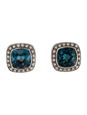 David Yurman Topaz & Diamond Albion Earclip Earrings