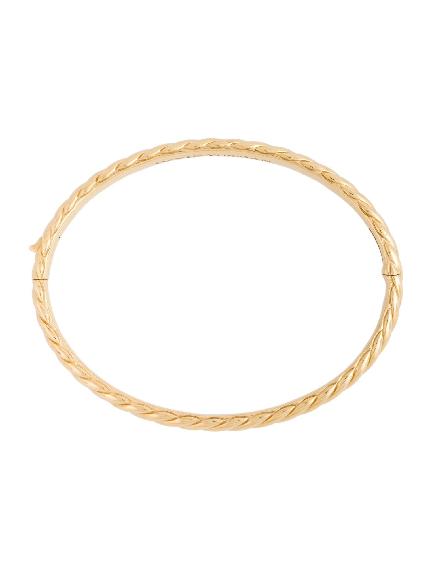 David Yurman 18K Sculpted Cable Bangle Bracelet