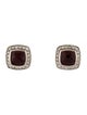 David Yurman Garnet & Diamond Albion Stud Earrings