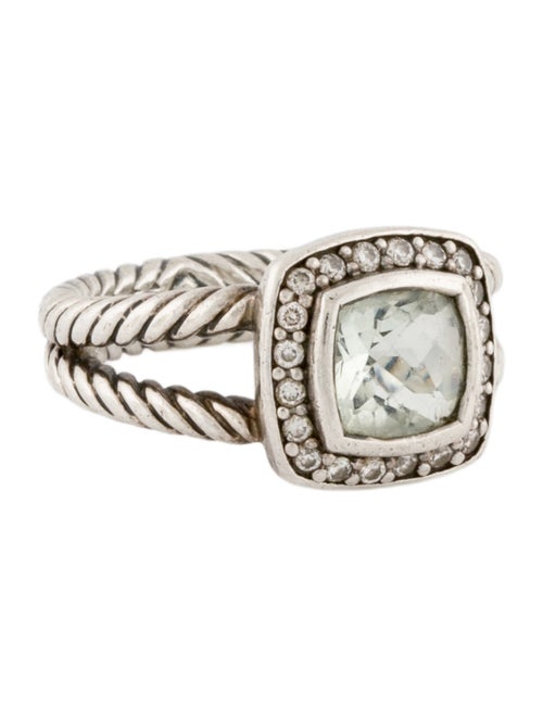 David Yurman Prasiolite & Diamond Albion Ring