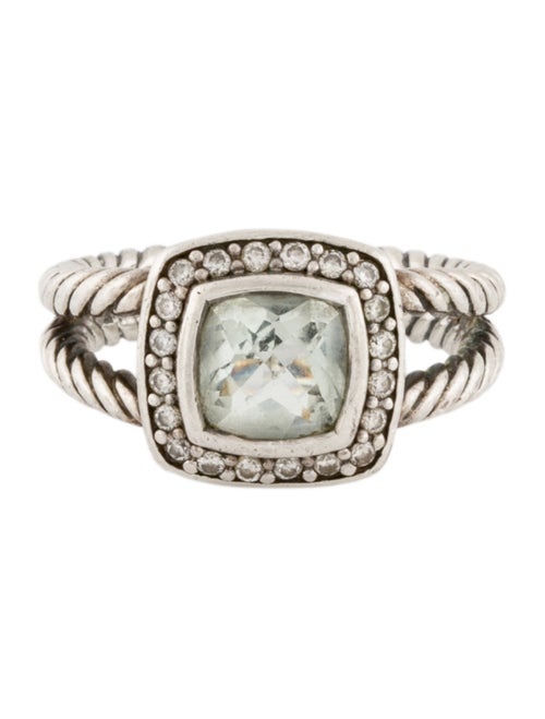 David Yurman Prasiolite & Diamond Albion Ring