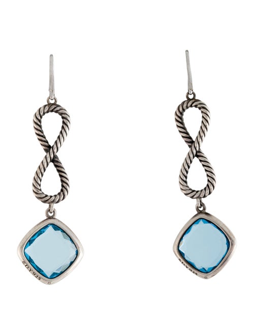 David Yurman Topaz Infinity Drop Earrings