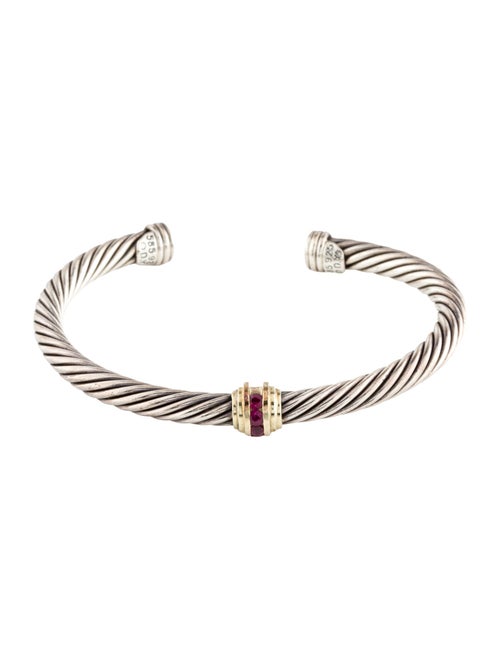 David Yurman Ruby Station Cable Cuff Bracelet