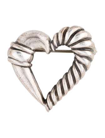 David Yurman Cable Heart Brooch Pin