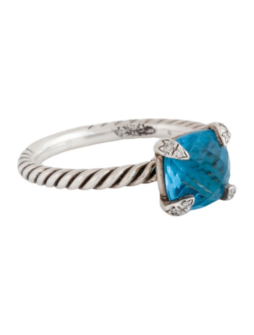 David Yurman Topaz & Diamond Chatelaine Ring